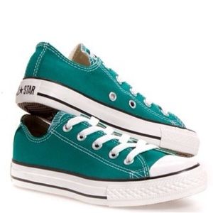 teal low top converse